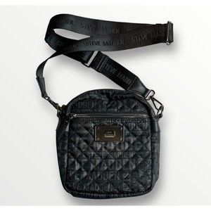 Steve Madden Bdrake Crossbody Quilted Bag Black Small